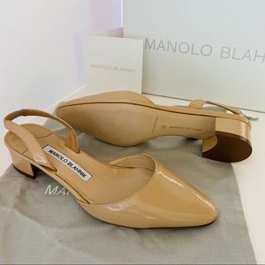 New Manolo blahnik Aspro block heel slingback pump